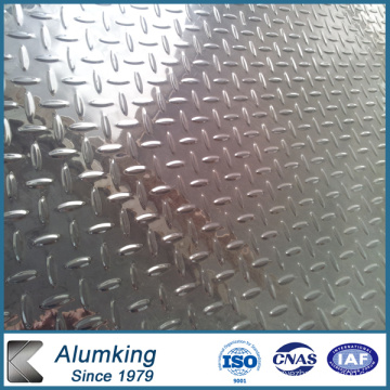 Plaque en aluminium à cinq barres pour plancher antidérapant